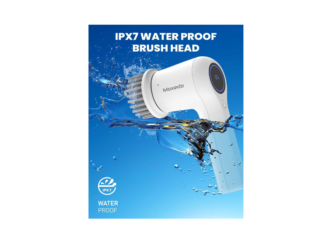 Moxedo 4 IN 1 Cordless Handheld Electric Cleaning Brush with 4 Replaceable Brush Heads for Bathtub, Wall, Tile, Toilet, Window and Sink MX-ECB012 Moxedo 4 IN 1 Cordless Handheld Electric Cleaning Brush with 4 Replaceable Brush Heads for Bathtub, Wall, Tile, Toilet, Window and Sink MX-ECB012